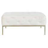 Stol DKD Home Decor Hvid Gylden Metal 100 x 100 x 45 cm #5