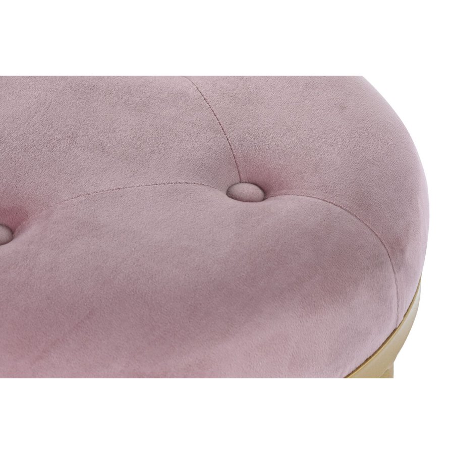 Stol DKD Home Decor 100 x 35 x 40 cm Pink Gylden Metal #5