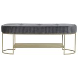 Stol DKD Home Decor Gr Gylden Metal 120 x 40 x 45 cm #5