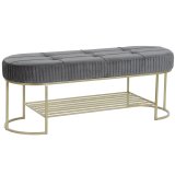 Stol DKD Home Decor Gr Gylden Metal 120 x 40 x 45 cm #1