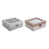 ske til ure DKD Home Decor Bl Lyserd Krystal 22,5 x 19,5 x 9,5 cm (2 enheder) #1