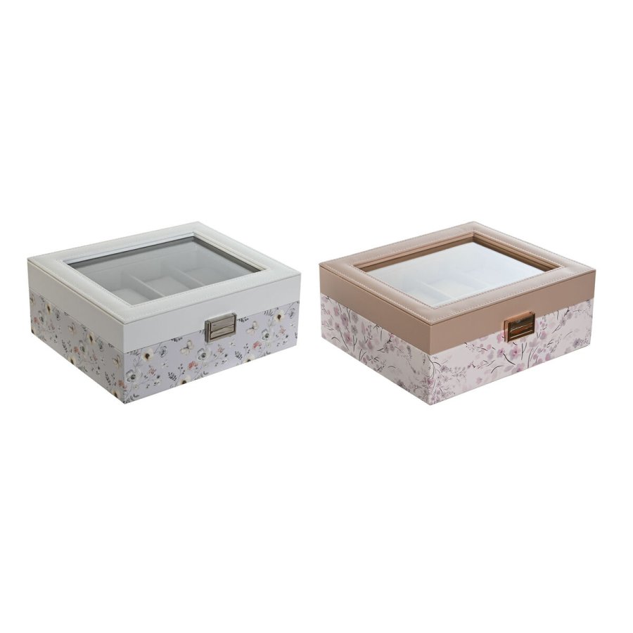 ske til ure DKD Home Decor Bl Lyserd Krystal 22,5 x 19,5 x 9,5 cm (2 enheder) #1