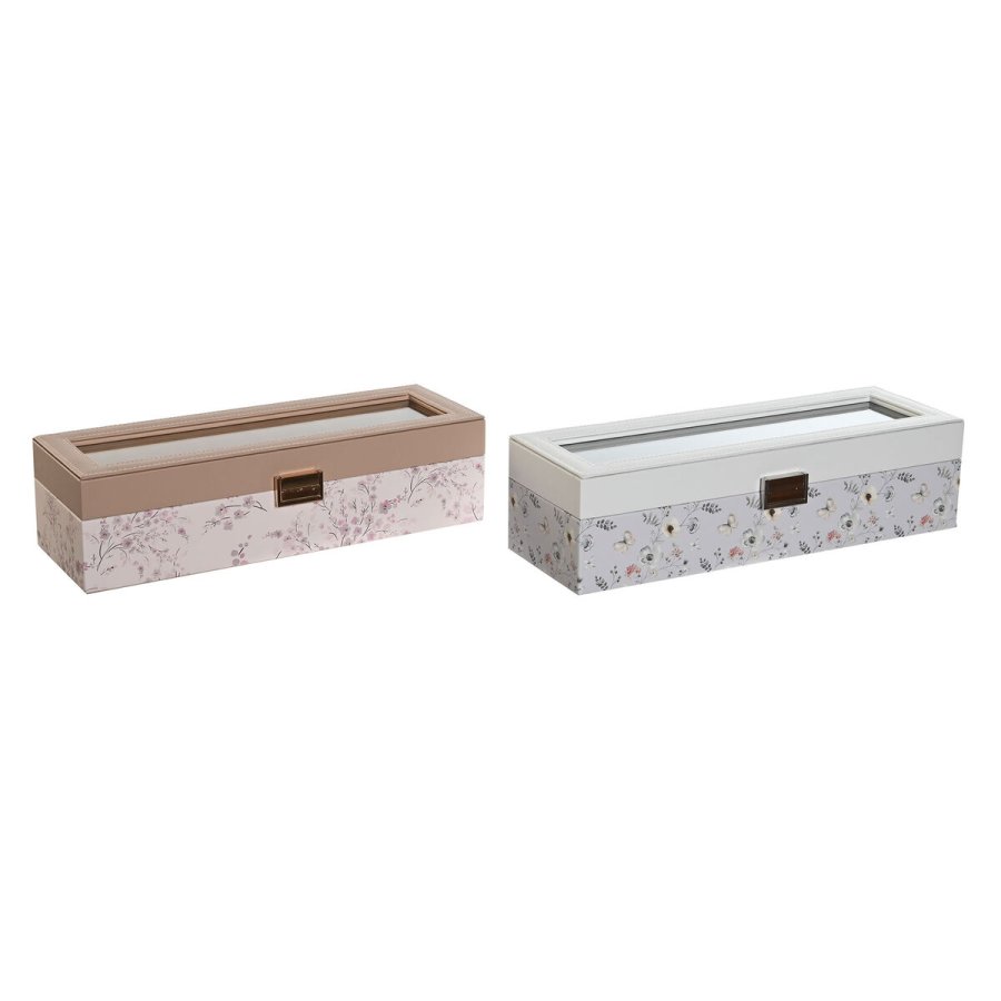 ske til ure DKD Home Decor Bl Lyserd Krystal 33 x 11 x 9 cm (2 enheder) #1