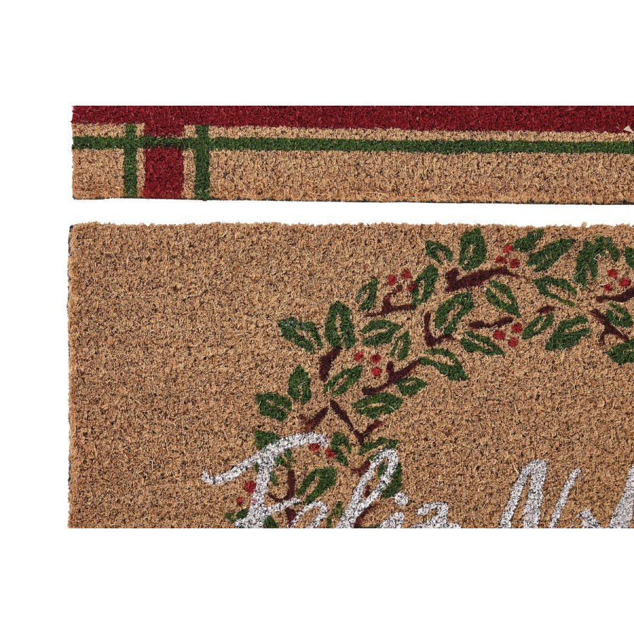 Drmtte DKD Home Decor Hvid Brun Rd Grn PVC Kokosnd Fiber 60 x 40 x 1,5 cm (2 enheder) #9