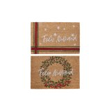 Drmtte DKD Home Decor Hvid Brun Rd Grn PVC Kokosnd Fiber 60 x 40 x 1,5 cm (2 enheder) #1