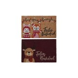 Drmtte DKD Home Decor Rd Multifarvet PVC Kokosnd Fiber 60 x 40 x 1,5 cm (2 enheder) #1