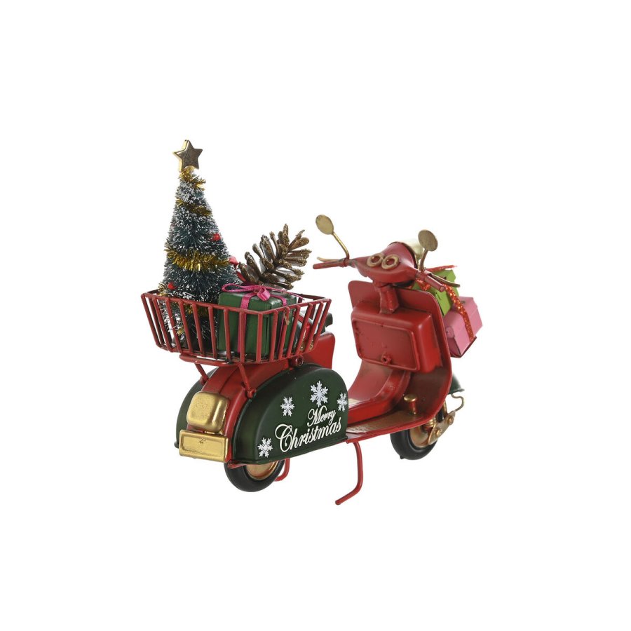 Julepynt DKD Home Decor Gul Rd Motorcykel 17 x 7 x 14,5 cm (2 enheder) #3