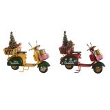 Julepynt DKD Home Decor Gul Rd Motorcykel 17 x 7 x 14,5 cm (2 enheder) #1