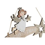 Hngende dekoration DKD Home Decor Hvid Gylden Tr 22,5 x 0,5 x 15 cm (2 enheder) #5