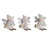 Julepynt DKD Home Decor Hvid Gr Fe 12 x 8 x 10 cm (3 enheder) #1
