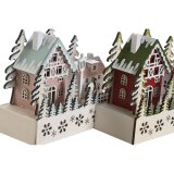 Julepynt DKD Home Decor Rd Pink 21 x 9,5 x 19 cm (2 enheder) #13