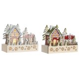Julepynt DKD Home Decor Rd Pink 21 x 9,5 x 19 cm (2 enheder) #9