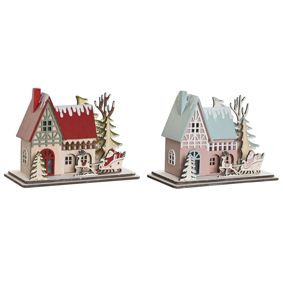 Julepynt DKD Home Decor Rd Lyserd 23,5 x 11 x 20,5 cm (2 enheder) #1