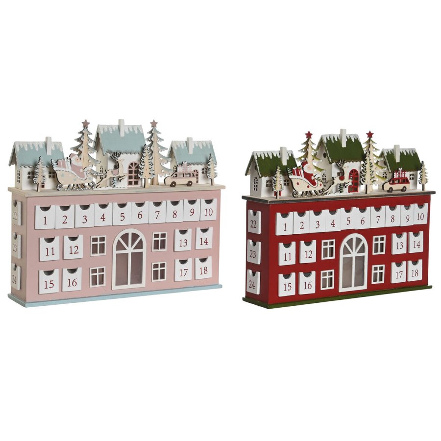 Adventskalender DKD Home Decor Tr 37,5 x 8,5 x 31 cm (2 enheder) #1
