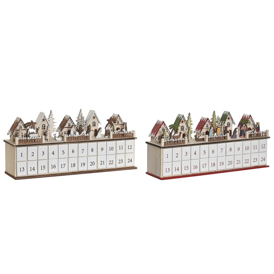 Adventskalender DKD Home Decor Tr 45 x 11 x 23 cm (2 enheder) #1