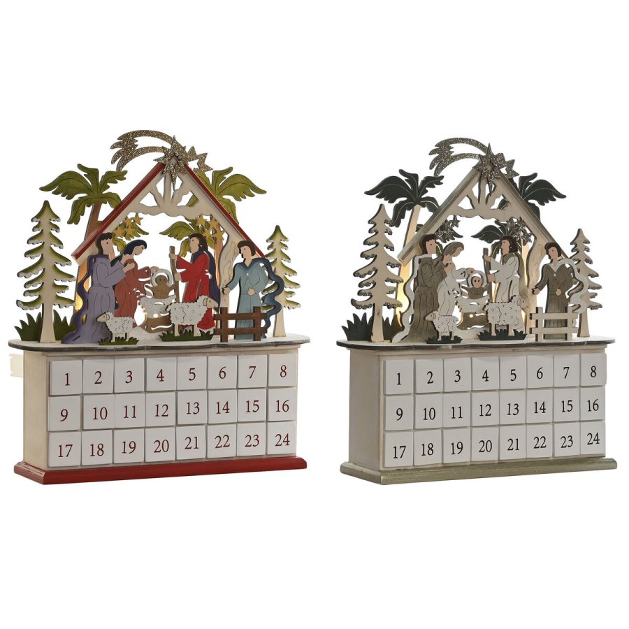Adventskalender DKD Home Decor Tr 34 x 8,5 x 36,5 cm (2 enheder) #17