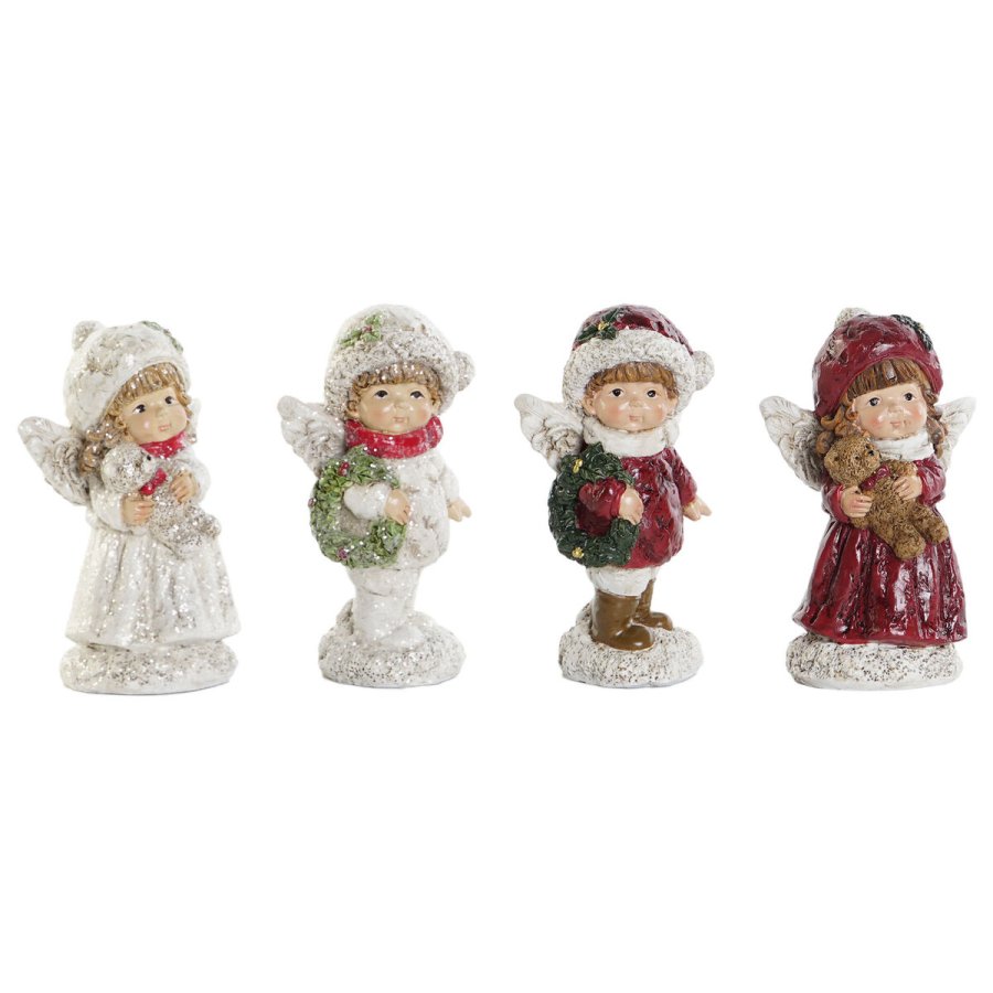 Julepynt DKD Home Decor Multifarvet Brn 6,7 x 5,1 x 11,4 cm (4 enheder) #1