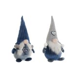 Julepynt DKD Home Decor Bl Hvid Gr Dvrg 13 x 12 x 35 cm (2 enheder) #1
