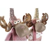 Julepynt DKD Home Decor Hvid Pink Gylden Rensdyr 20 x 19 x 50 cm (2 enheder) #5