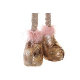 Julepynt DKD Home Decor Hvid Pink Gylden Rensdyr 15 x 17 x 50 cm (2 enheder) #5