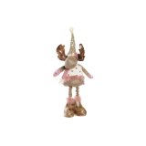 Julepynt DKD Home Decor Hvid Pink Gylden Rensdyr 15 x 17 x 50 cm (2 enheder) #9