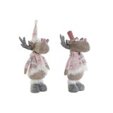 Julepynt DKD Home Decor Multifarvet Rensdyr 16,5 x 11,4 x 40,6 cm (2 enheder) #1