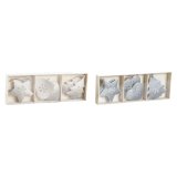 Hngende dekoration DKD Home Decor Hvid Gr Metal 7 x 2 x 7 cm (6 Dele) (2 enheder) #1