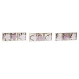 Hngende dekoration DKD Home Decor Pink Lyserd Tr 6,5 x 1 x 6,5 cm (9 Dele) (3 enheder) #1