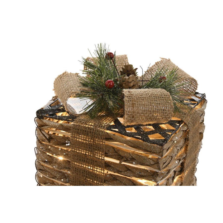 Julepynt DKD Home Decor Natur 25 x 25 x 25 cm (3 Dele) #2