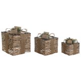 Julepynt DKD Home Decor Natur 25 x 25 x 25 cm (3 Dele) #4