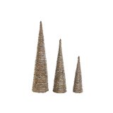 Julepynt DKD Home Decor Hvid Natur 20 x 20 x 80 cm (3 Dele) #4