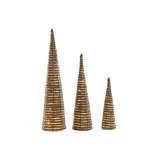 Julepynt DKD Home Decor Hvid Natur 20 x 20 x 80 cm (3 Dele) #1