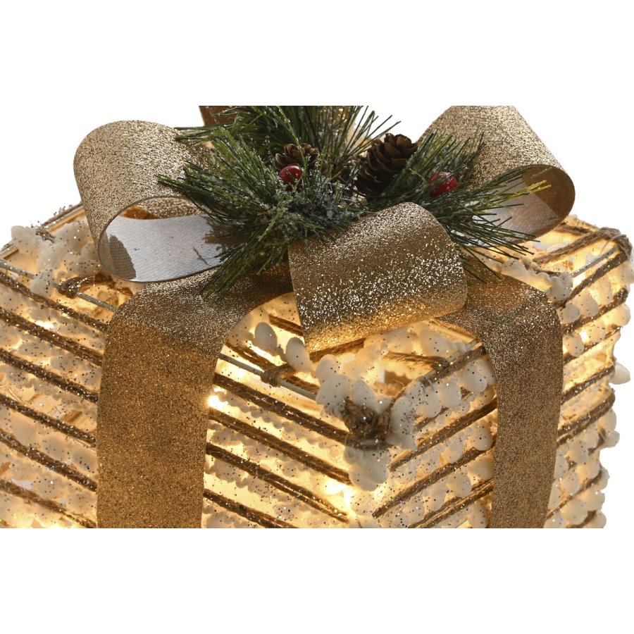 Julepynt DKD Home Decor Hvid Gylden Natur 25 x 25 x 25 cm (3 Dele) #5