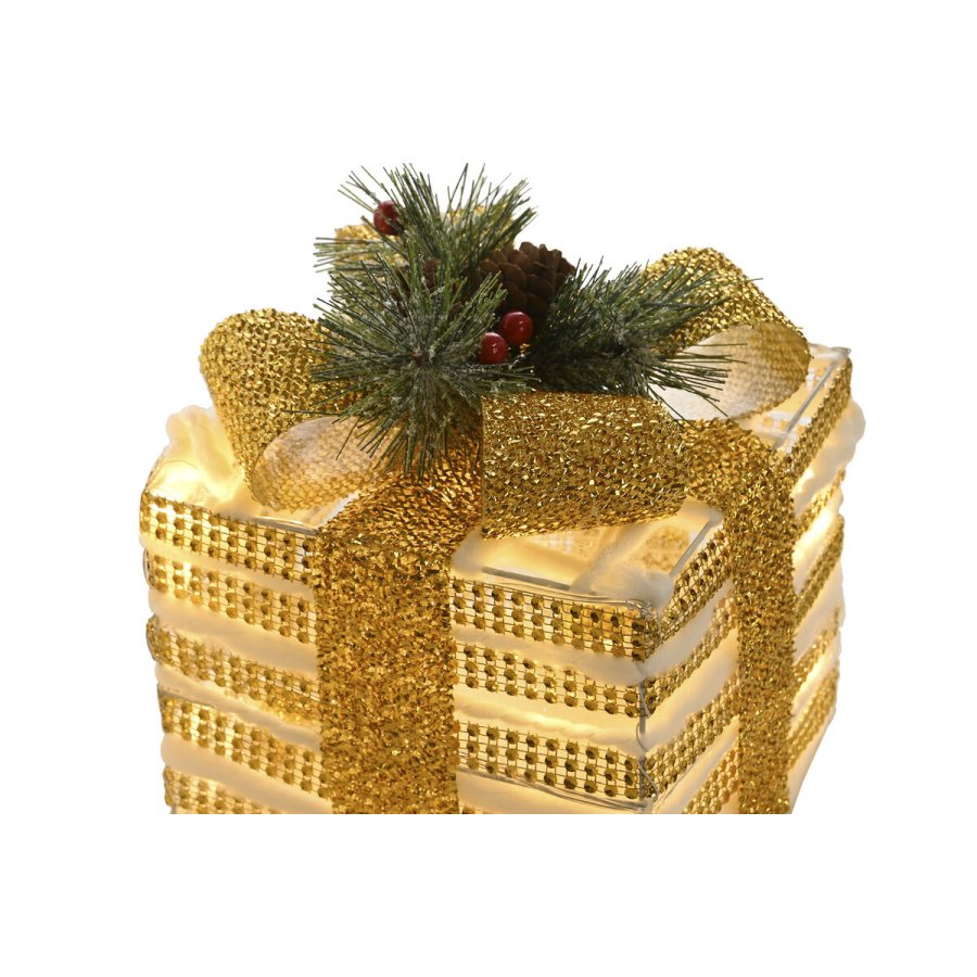 Julepynt DKD Home Decor Hvid Rd Gylden 25 x 25 x 25 cm (3 Dele) #5