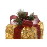 Julepynt DKD Home Decor Hvid Rd Gylden 25 x 25 x 25 cm (3 Dele) #5
