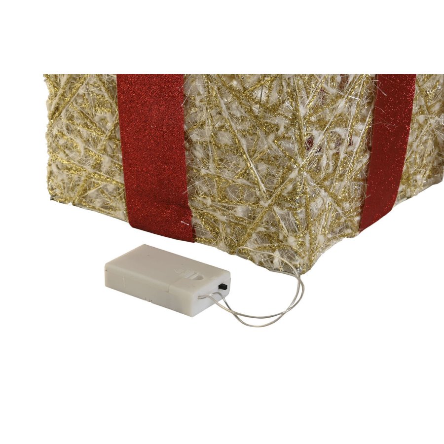 Julepynt DKD Home Decor Hvid Rd Gylden 25 x 25 x 25 cm (3 Dele) #9