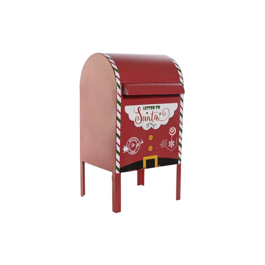 Julepynt DKD Home Decor Gul Hvid Sort Rd Brevkasse 28,5 x 26,5 x 52 cm #1