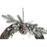 Adventskrans DKD Home Decor Natur flet Ananas snefald 32 x 7 x 32 cm (2 enheder) #4