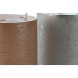 Stearinlys LED DKD Home Decor Gylden Slvfarvet 15 x 15 x 20 cm (AA) (2 enheder) #2