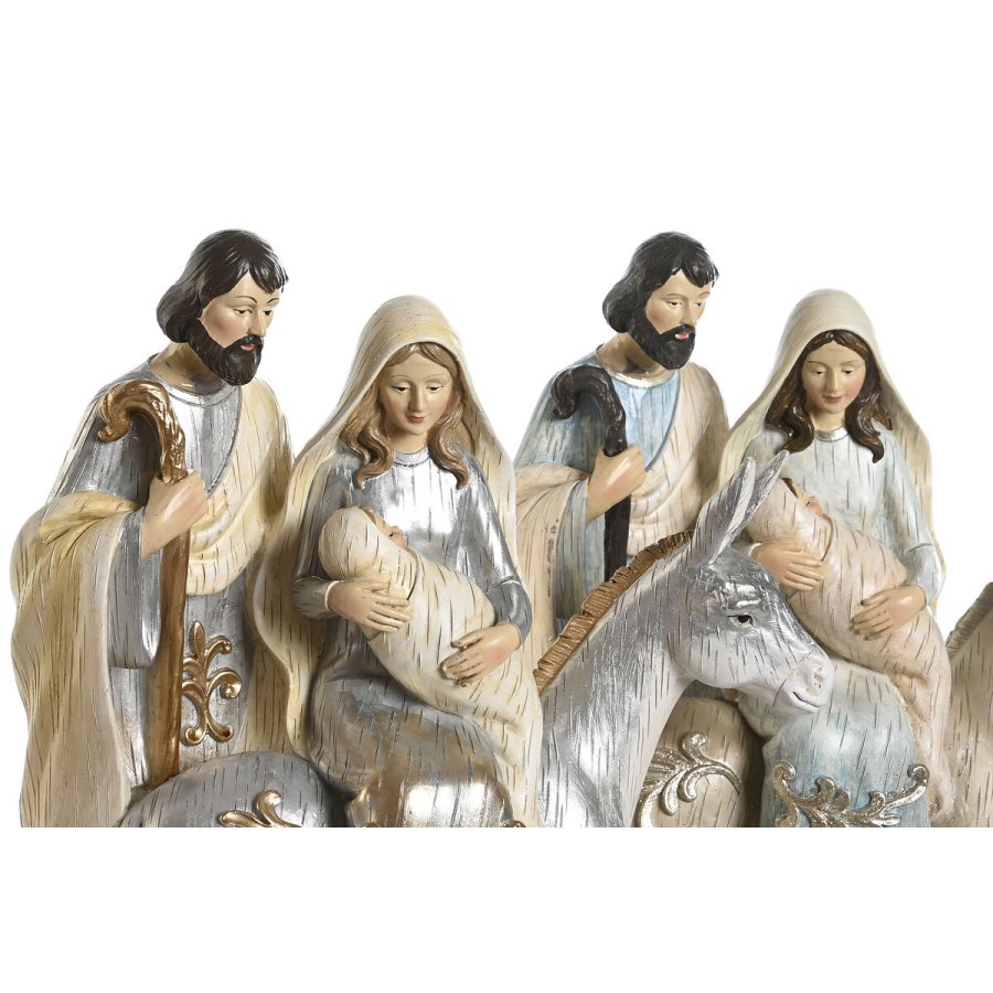 Betlehem dekoration DKD Home Decor Bl Hvid Brun Slvfarvet Harpiks 23,5 x 16 x 32 cm (2 enheder) #9