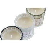 Stearinlys DKD Home Decor Hvid Gylden Slvfarvet 8,8 x 8,8 x 9 cm (3 enheder) #9