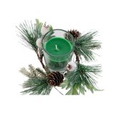 Stearinlys DKD Home Decor Rd Grn 5,5 x 5,5 x 6,5 cm (2 enheder) #13