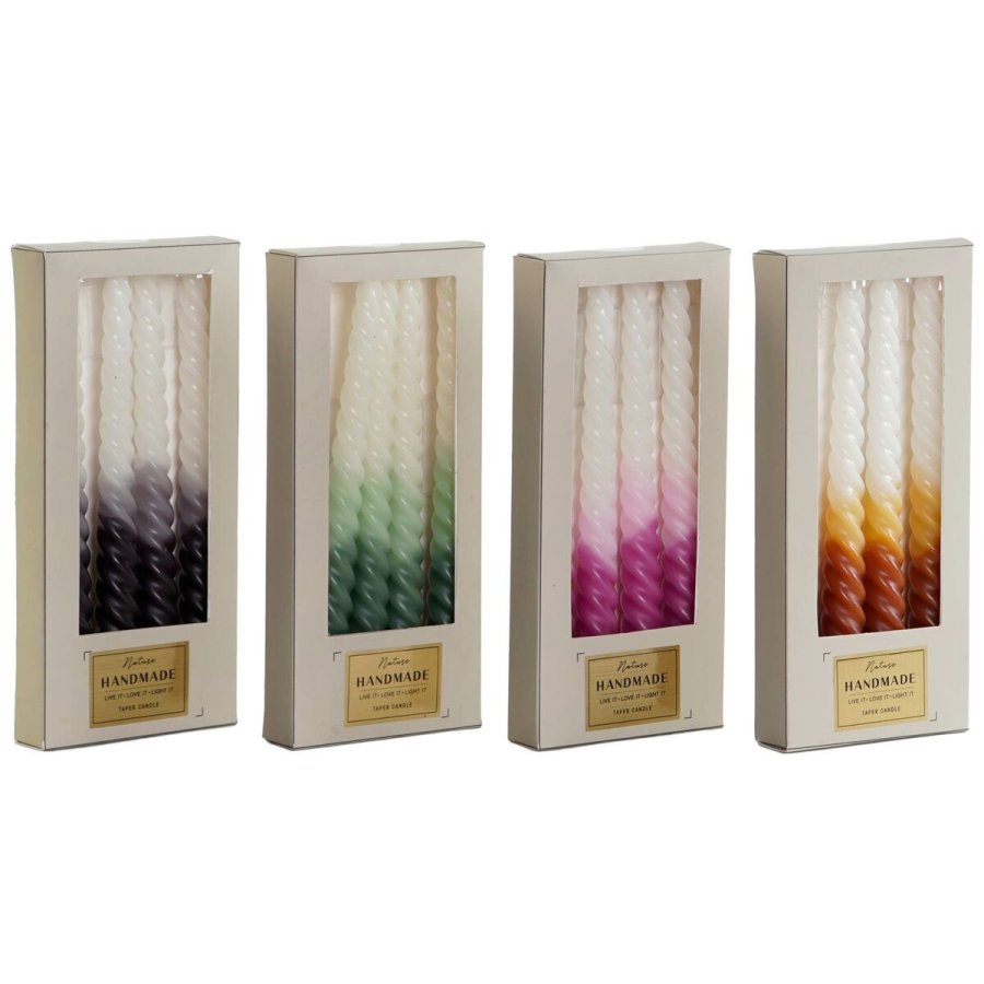 Lys DKD Home Decor To-farvet 2 x 2 x 25 cm 2 x 2 x 20 cm (4 Dele) (4 enheder) #1