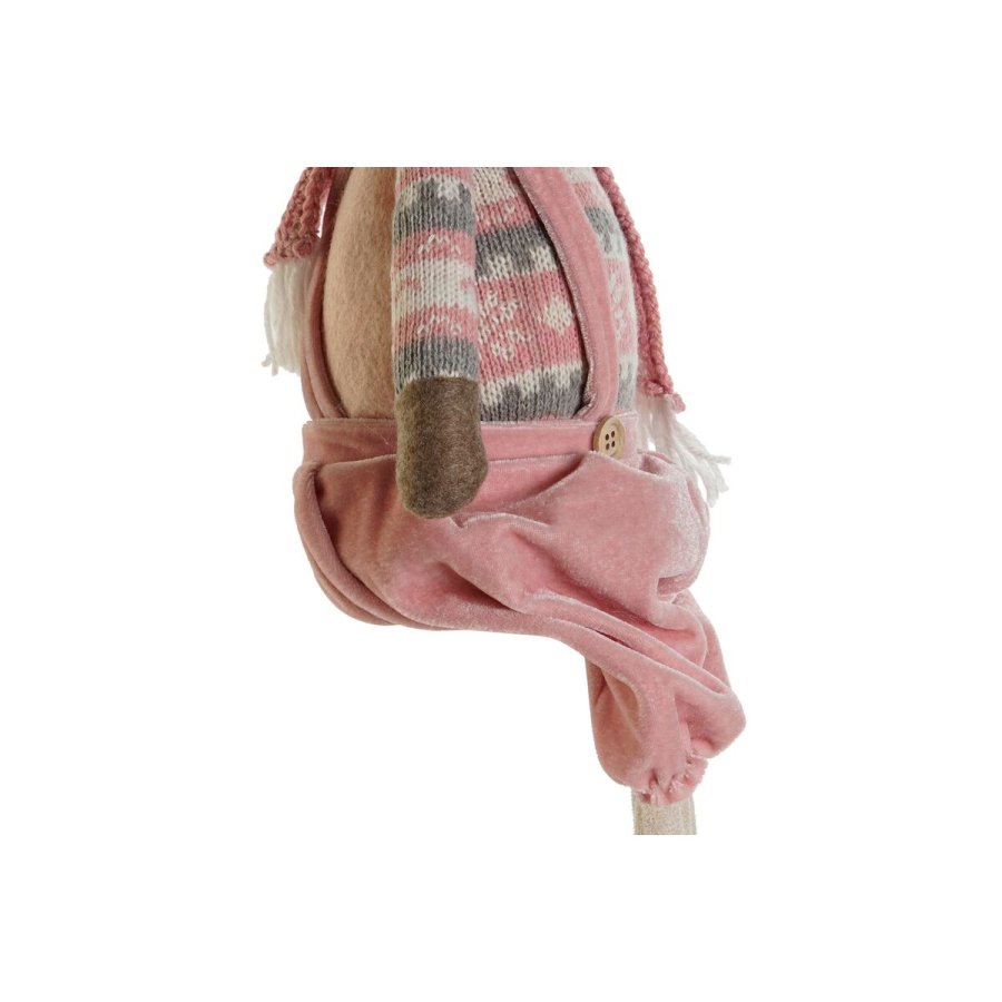 Julepynt DKD Home Decor Hvid Brun Pink Rensdyr 17 x 14 x 63,5 cm (2 enheder) #5