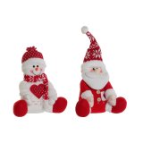 Julepynt DKD Home Decor Hvid Rd 24 x 14 x 30,5 cm (2 enheder) #1