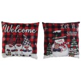 Pude DKD Home Decor Jul Multifarvet Polyester 40 x 10 x 40 cm (2 enheder) #1