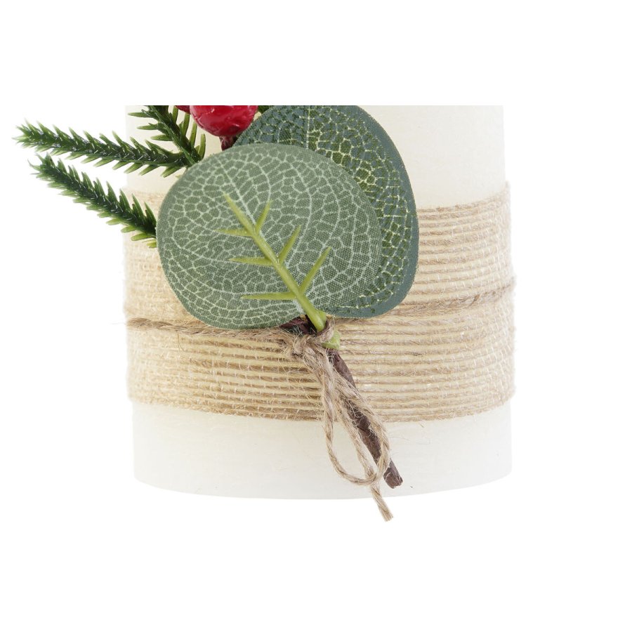 Stearinlys LED DKD Home Decor Hvid 7 x 7 x 12 cm (AA) #2