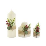 Lysst DKD Home Decor Hvid Grn Jul 7 x 7 x 15 cm #5