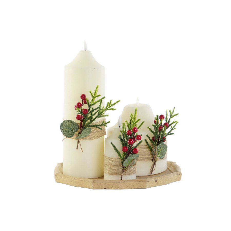 Lysst DKD Home Decor Hvid Grn Jul 7 x 7 x 15 cm #1