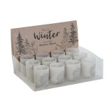 Stearinlys DKD Home Decor Hvid Jul 5 x 5 x 6 cm (3 enheder) #9